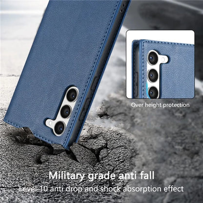 BKS-001 For Samsung Galaxy S24+ Case Anti-drop PU Leather Stand Card Holder Smart Phone Cover