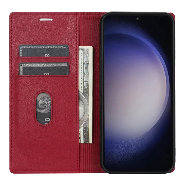 BKS-001 For Samsung Galaxy S24+ Case Anti-drop PU Leather Stand Card Holder Smart Phone Cover