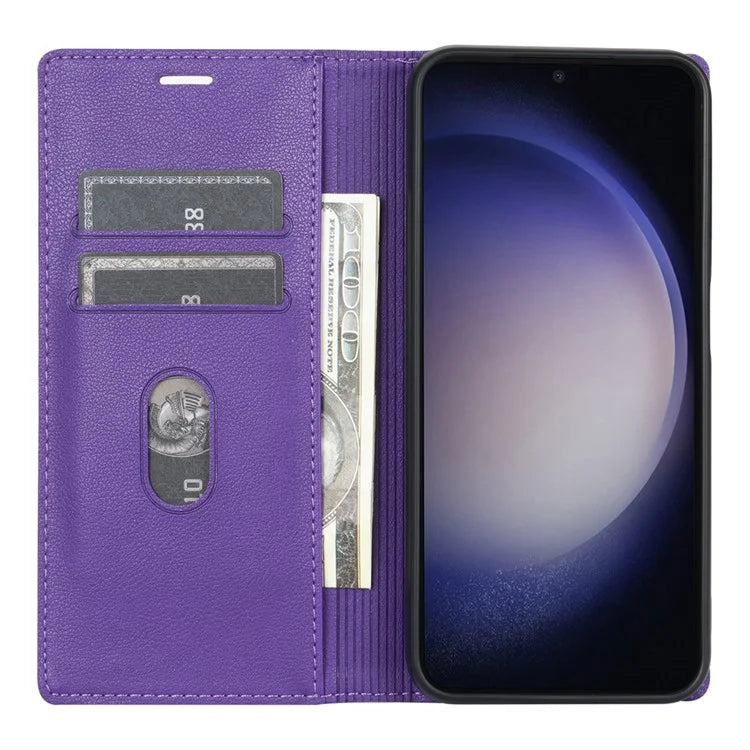 BKS-001 For Samsung Galaxy S24+ Case Anti-drop PU Leather Stand Card Holder Smart Phone Cover