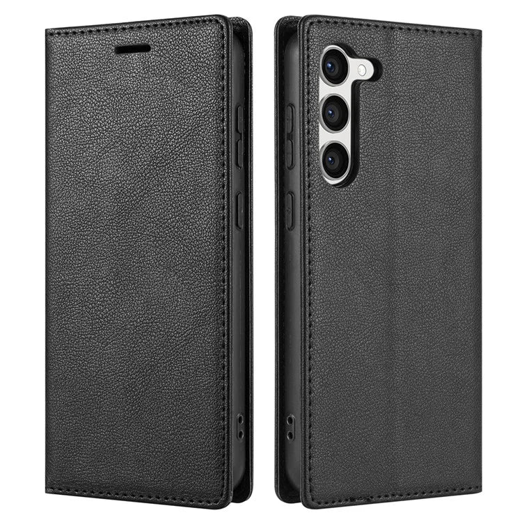 BKS-001 For Samsung Galaxy S24 Magnetic Case Anti-fall Leather Stand Card Slot Phone Cover