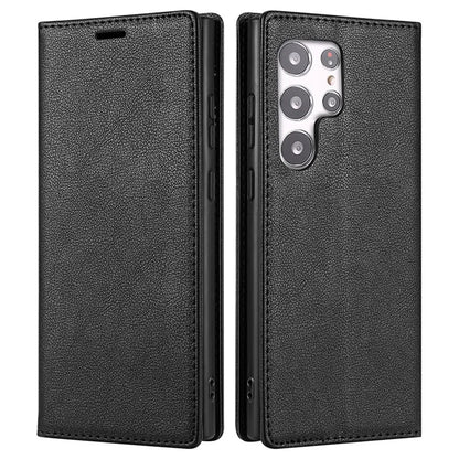 BKS-001 For Samsung Galaxy S24 Ultra Case PU Leather Stand Wallet Phone Protector