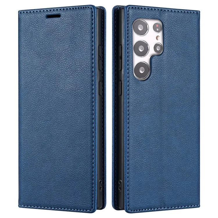 BKS-001 For Samsung Galaxy S24 Ultra Case PU Leather Stand Wallet Phone Protector