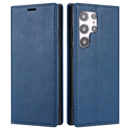 BKS-001 For Samsung Galaxy S24 Ultra Case PU Leather Stand Wallet Phone Protector