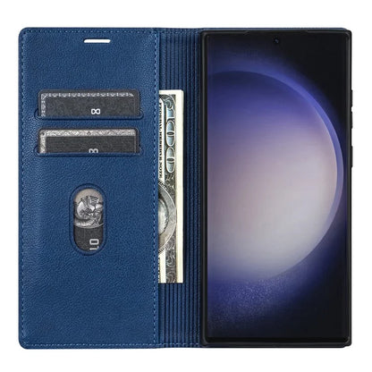 BKS-001 For Samsung Galaxy S24 Ultra Case PU Leather Stand Wallet Phone Protector