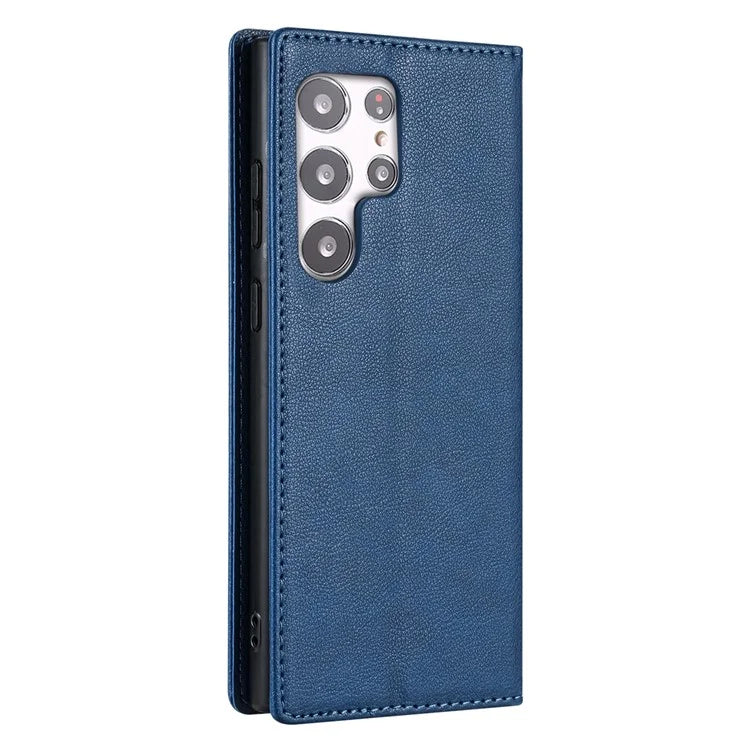 BKS-001 For Samsung Galaxy S24 Ultra Case PU Leather Stand Wallet Phone Protector