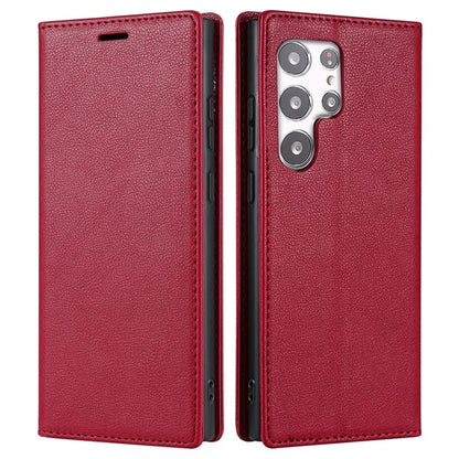 BKS-001 For Samsung Galaxy S24 Ultra Case PU Leather Stand Wallet Phone Protector