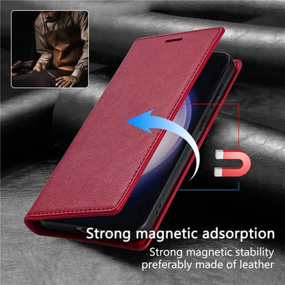 BKS-001 For Samsung Galaxy S24 Ultra Case PU Leather Stand Wallet Phone Protector