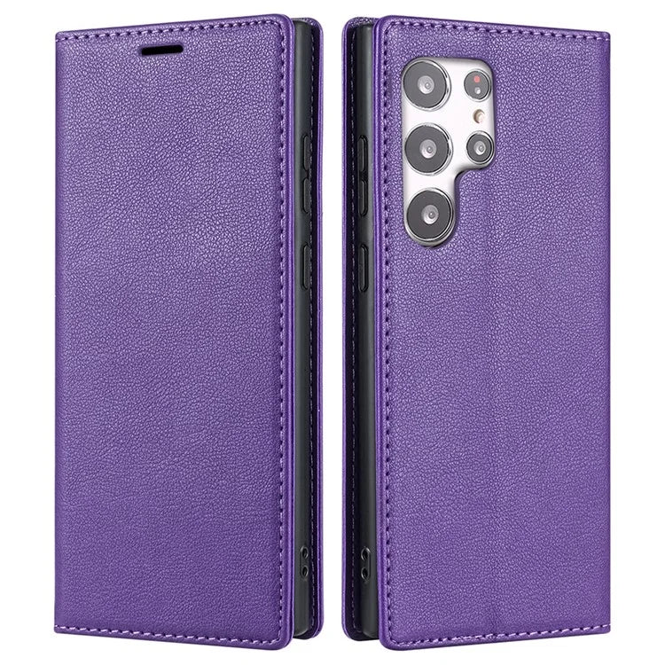 BKS-001 For Samsung Galaxy S24 Ultra Case PU Leather Stand Wallet Phone Protector