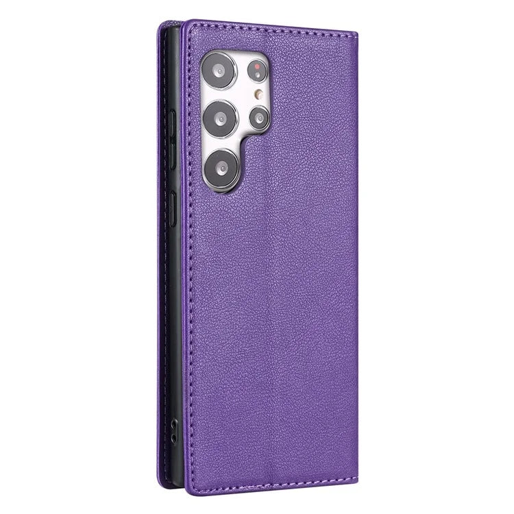 BKS-001 For Samsung Galaxy S24 Ultra Case PU Leather Stand Wallet Phone Protector