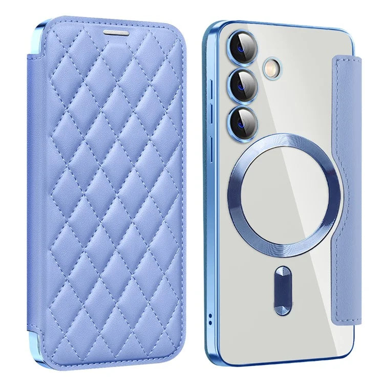For Samsung Galaxy S24+ Case Card Holder Shockproof Phone Cover Compatible with MagSafe