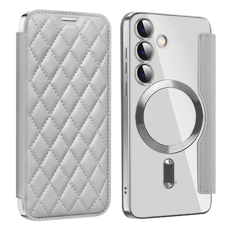 For Samsung Galaxy S24+ Case Card Holder Shockproof Phone Cover Compatible with MagSafe
