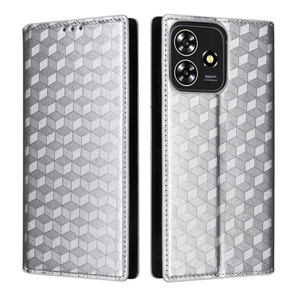 For ZTE Blade A73 4G / Blade V50 Smart / Blade V50 Desig 4G / Axon 50 Lite Wallet Phone Case Rhombus Imprinted PU Leather Folio Flip Cover