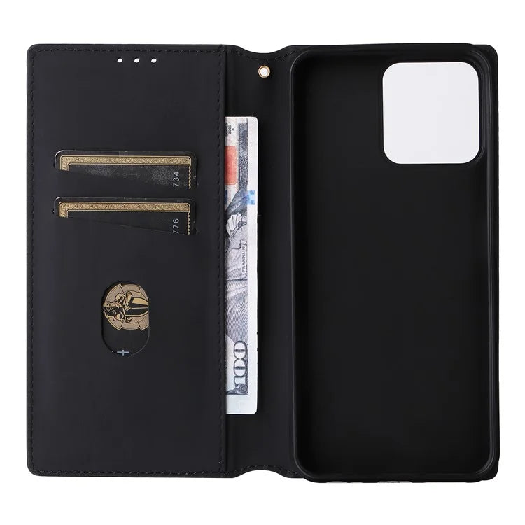 For ZTE Blade A73 4G / Blade V50 Smart / Blade V50 Desig 4G / Axon 50 Lite Wallet Phone Case Rhombus Imprinted PU Leather Folio Flip Cover