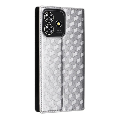 For ZTE Blade A73 4G / Blade V50 Smart / Blade V50 Desig 4G / Axon 50 Lite Wallet Phone Case Rhombus Imprinted PU Leather Folio Flip Cover