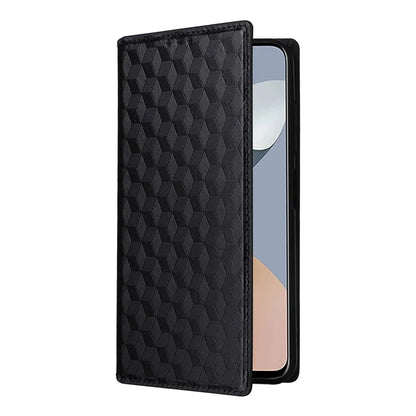 For ZTE Blade A73 4G / Blade V50 Smart / Blade V50 Desig 4G / Axon 50 Lite Wallet Phone Case Rhombus Imprinted PU Leather Folio Flip Cover