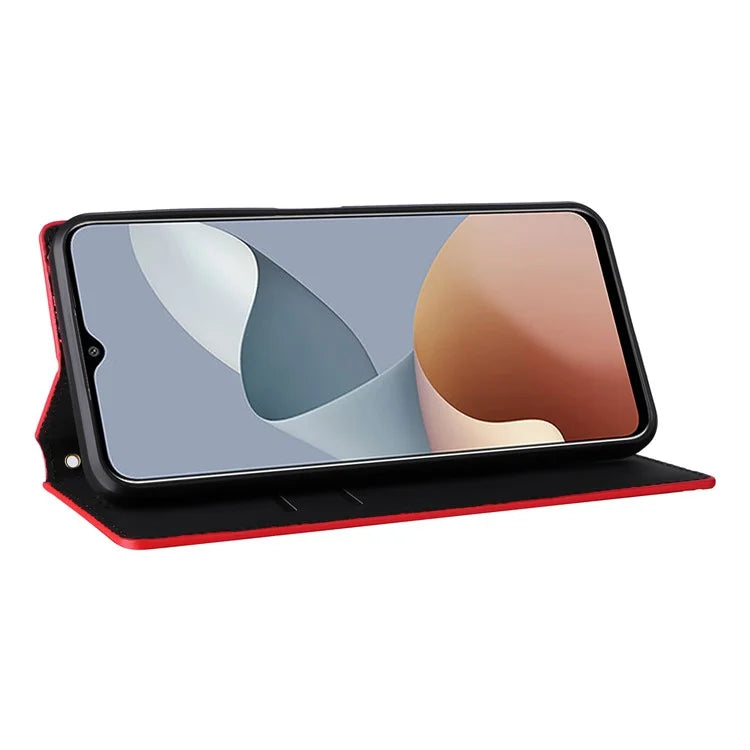 For ZTE Blade A73 4G / Blade V50 Smart / Blade V50 Desig 4G / Axon 50 Lite Wallet Phone Case Rhombus Imprinted PU Leather Folio Flip Cover