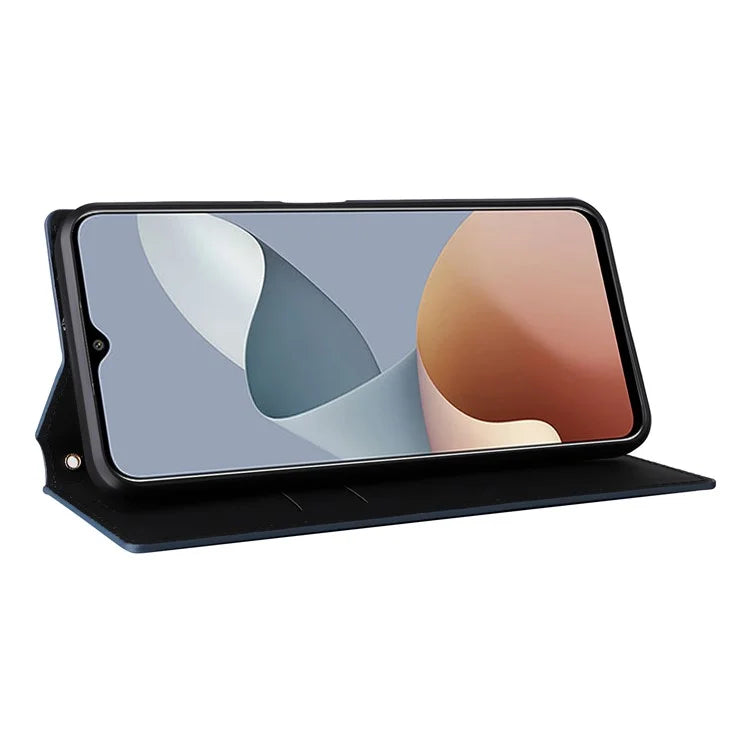 For ZTE Blade A73 4G / Blade V50 Smart / Blade V50 Desig 4G / Axon 50 Lite Wallet Phone Case Rhombus Imprinted PU Leather Folio Flip Cover