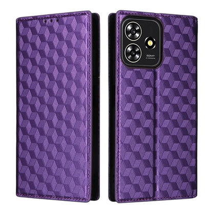 For ZTE Blade A73 4G / Blade V50 Smart / Blade V50 Desig 4G / Axon 50 Lite Wallet Phone Case Rhombus Imprinted PU Leather Folio Flip Cover