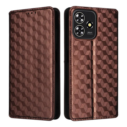 For ZTE Blade A73 4G / Blade V50 Smart / Blade V50 Desig 4G / Axon 50 Lite Wallet Phone Case Rhombus Imprinted PU Leather Folio Flip Cover