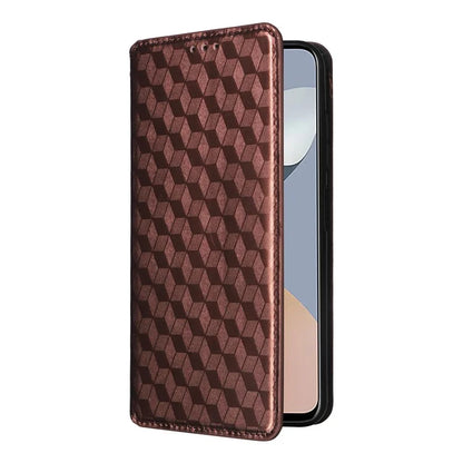For ZTE Blade A73 4G / Blade V50 Smart / Blade V50 Desig 4G / Axon 50 Lite Wallet Phone Case Rhombus Imprinted PU Leather Folio Flip Cover