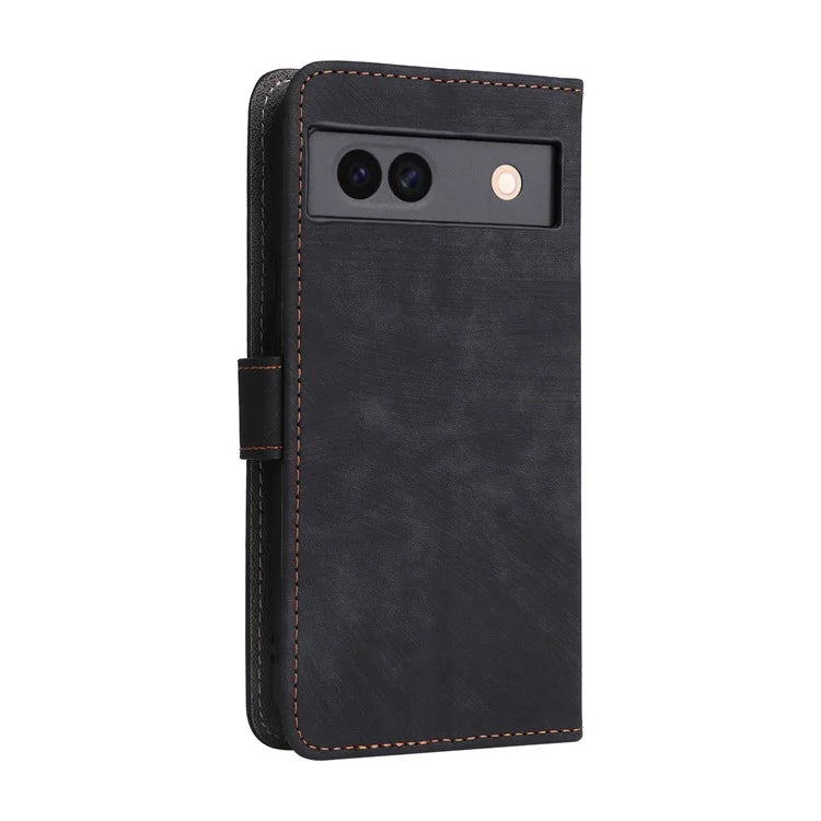 For Google Pixel 8a Case RFID Blocking PU Leather Phone Cover with Strap