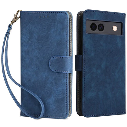 For Google Pixel 8a Case RFID Blocking PU Leather Phone Cover with Strap
