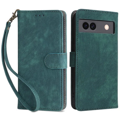 For Google Pixel 8a Case RFID Blocking PU Leather Phone Cover with Strap