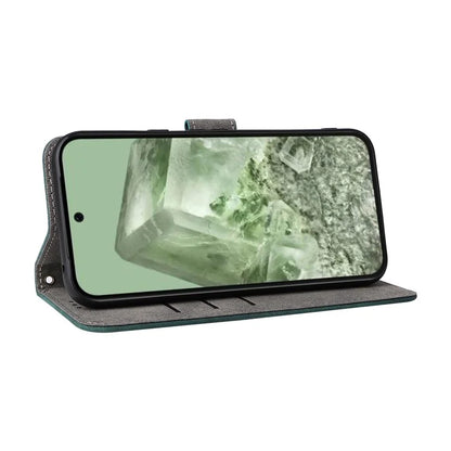 For Google Pixel 8a Case RFID Blocking PU Leather Phone Cover with Strap