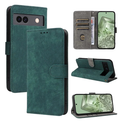 For Google Pixel 8a Case RFID Blocking PU Leather Phone Cover with Strap