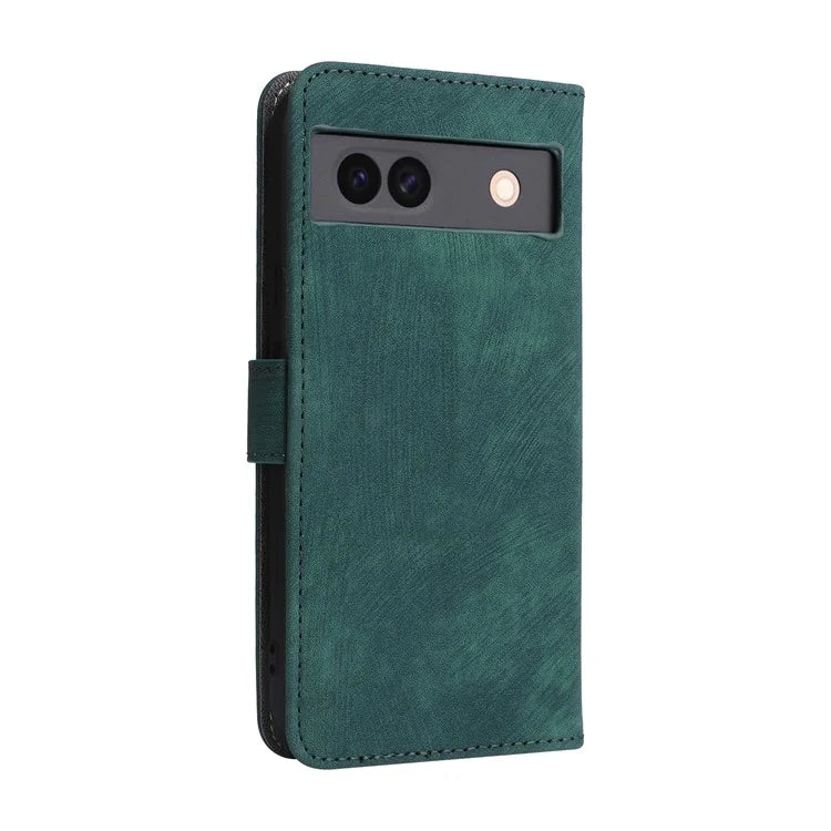 For Google Pixel 8a Case RFID Blocking PU Leather Phone Cover with Strap