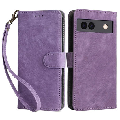 For Google Pixel 8a Case RFID Blocking PU Leather Phone Cover with Strap