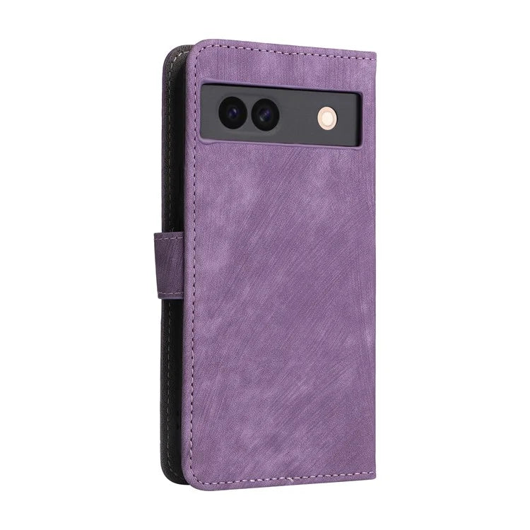 For Google Pixel 8a Case RFID Blocking PU Leather Phone Cover with Strap