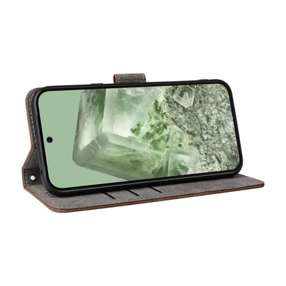 For Google Pixel 8a Case RFID Blocking PU Leather Phone Cover with Strap