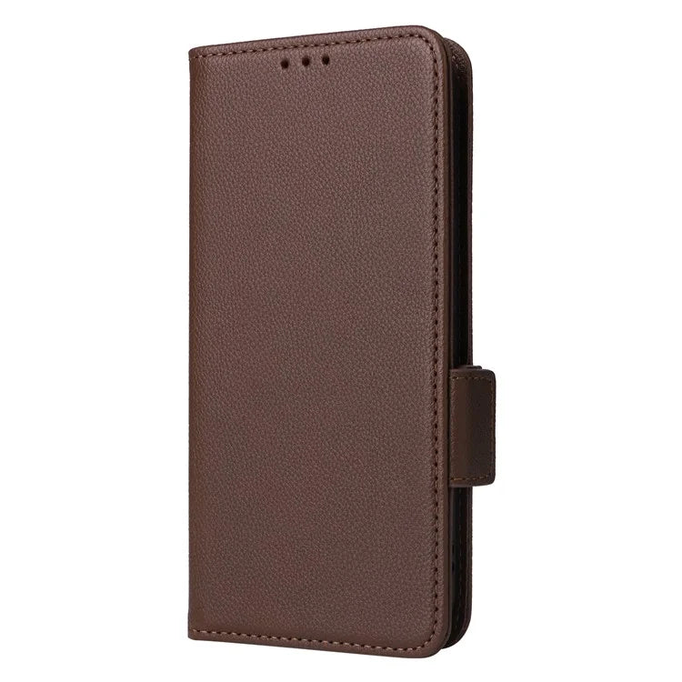 For Google Pixel 8a Case Shockproof Wallet Phone Case Litchi Texture PU Leather Flip Cover with Strap