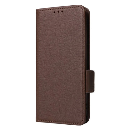 For Google Pixel 8a Case Shockproof Wallet Phone Case Litchi Texture PU Leather Flip Cover with Strap