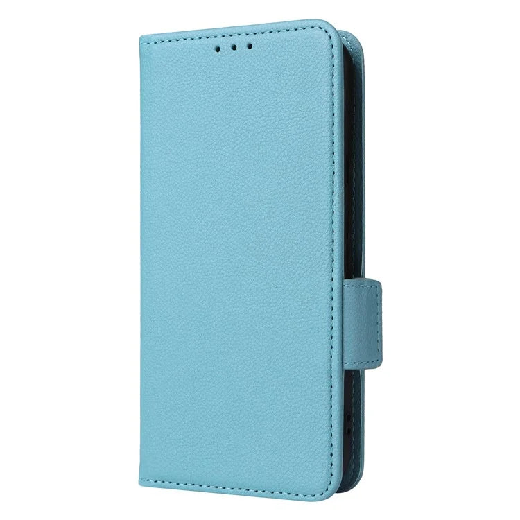 For Google Pixel 8a Case Shockproof Wallet Phone Case Litchi Texture PU Leather Flip Cover with Strap