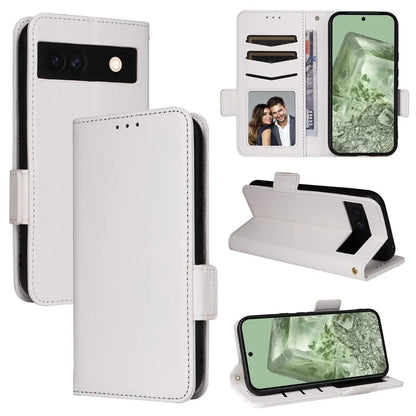 For Google Pixel 8a Case Shockproof Wallet Phone Case Litchi Texture PU Leather Flip Cover with Strap