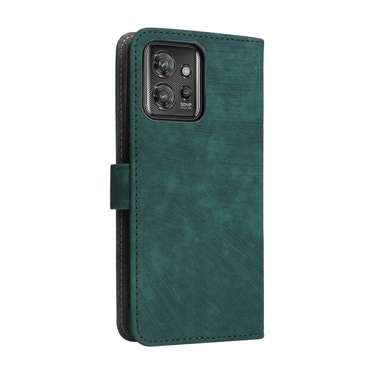For Motorola ThinkPhone 5G Shockproof Case RFID Blocking PU Leather Phone Cover with Strap