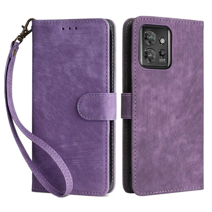 For Motorola ThinkPhone 5G Shockproof Case RFID Blocking PU Leather Phone Cover with Strap