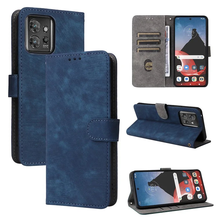 For Motorola ThinkPhone 5G Shockproof Case RFID Blocking PU Leather Phone Cover with Strap