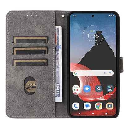 For Motorola ThinkPhone 5G Shockproof Case RFID Blocking PU Leather Phone Cover with Strap