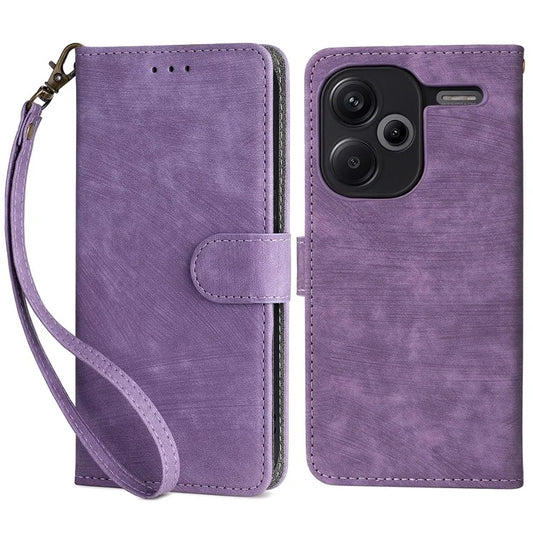 For Xiaomi Redmi Note 13 Pro+ 5G Wallet Phone Case RFID Blocking PU Leather Flip Phone Cover with Strap