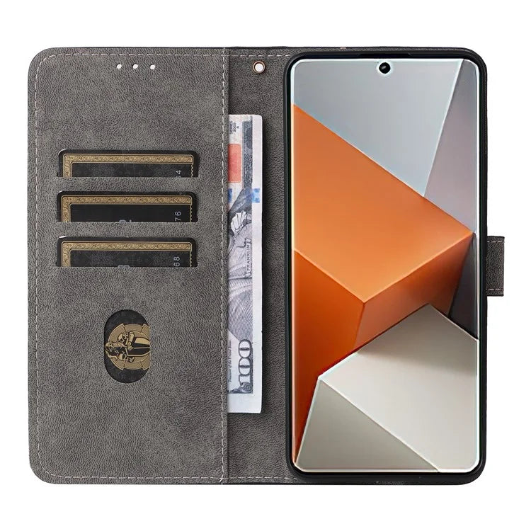 For Xiaomi Redmi Note 13 Pro+ 5G Wallet Phone Case RFID Blocking PU Leather Flip Phone Cover with Strap