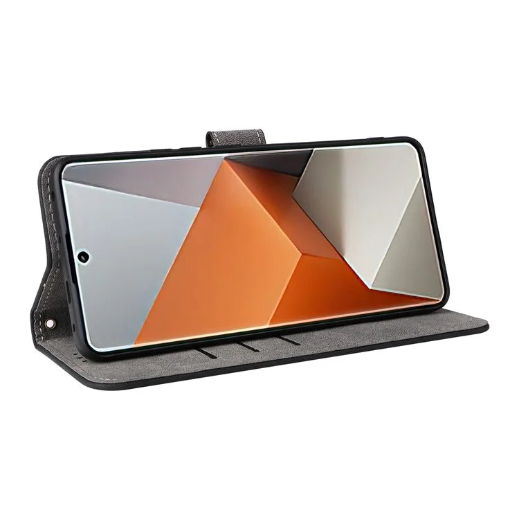 For Xiaomi Redmi Note 13 Pro+ 5G Wallet Phone Case RFID Blocking PU Leather Flip Phone Cover with Strap