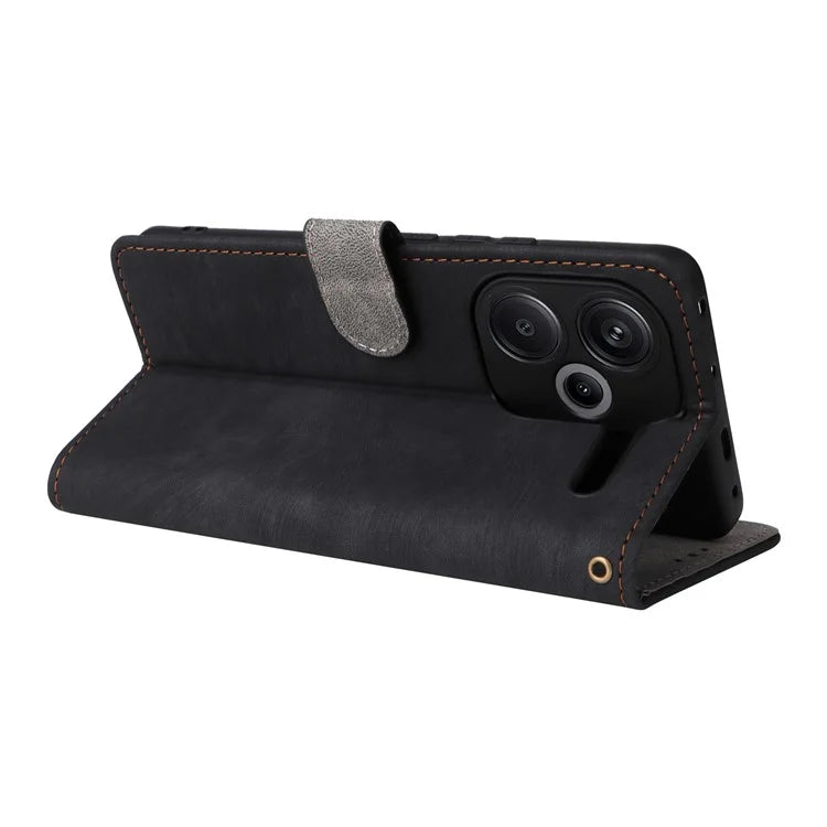 For Xiaomi Redmi Note 13 Pro+ 5G Wallet Phone Case RFID Blocking PU Leather Flip Phone Cover with Strap