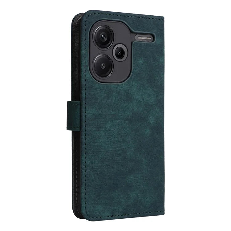 For Xiaomi Redmi Note 13 Pro+ 5G Wallet Phone Case RFID Blocking PU Leather Flip Phone Cover with Strap