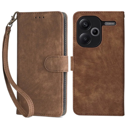 For Xiaomi Redmi Note 13 Pro+ 5G Wallet Phone Case RFID Blocking PU Leather Flip Phone Cover with Strap