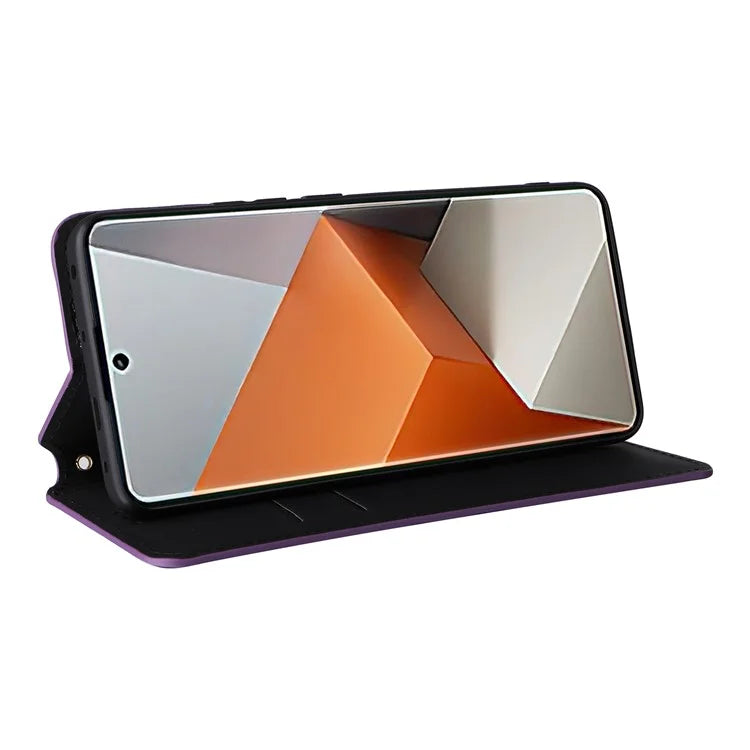For Xiaomi Redmi Note 13 Pro+ 5G Case Rhombus Imprinted PU Leather Cover with Wallet