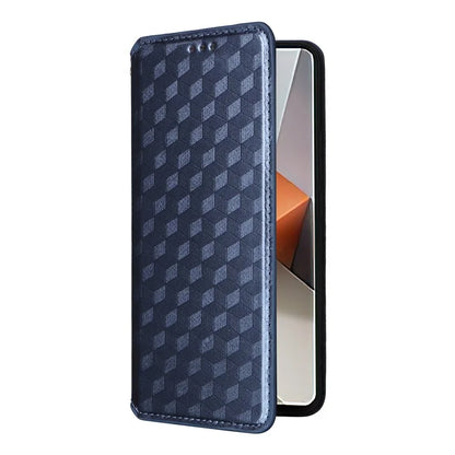 For Xiaomi Redmi Note 13 Pro+ 5G Case Rhombus Imprinted PU Leather Cover with Wallet