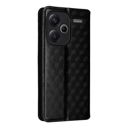 For Xiaomi Redmi Note 13 Pro+ 5G Case Rhombus Imprinted PU Leather Cover with Wallet